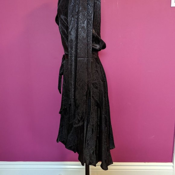 Guess Eco Doha Wrap Dress XS Jet Black - Picture 9 of 14